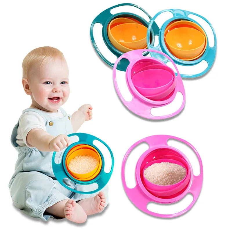 Universal Gyro Feeding Bowl – Spill-Proof Balance Bowl for Kids