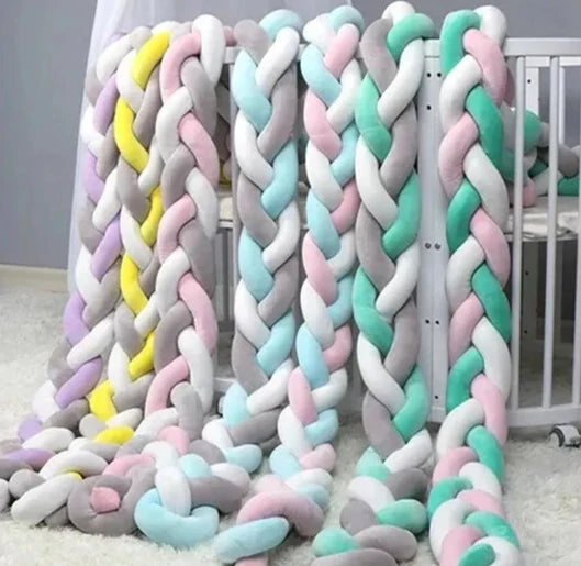 Baby Bumper Bed Braid Knot Pillow